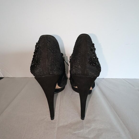 NIB BCBGMaxAzria Gorgeous Lace Beaded NIkki Shoes Size 6 - Picture 6 of 10